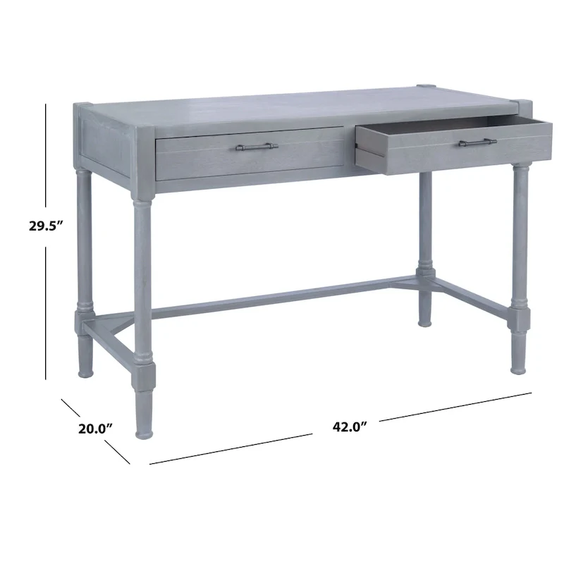 Zennure White Washed Grey Writing Desk
