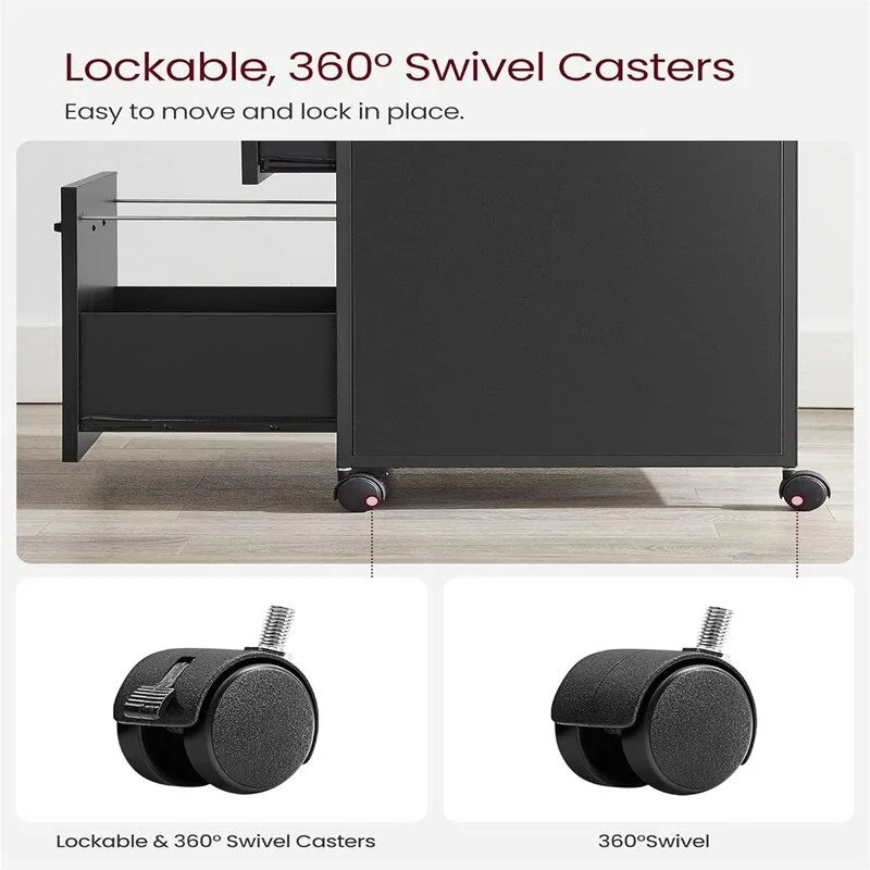 Mobile Filing Cabinet with Wheels