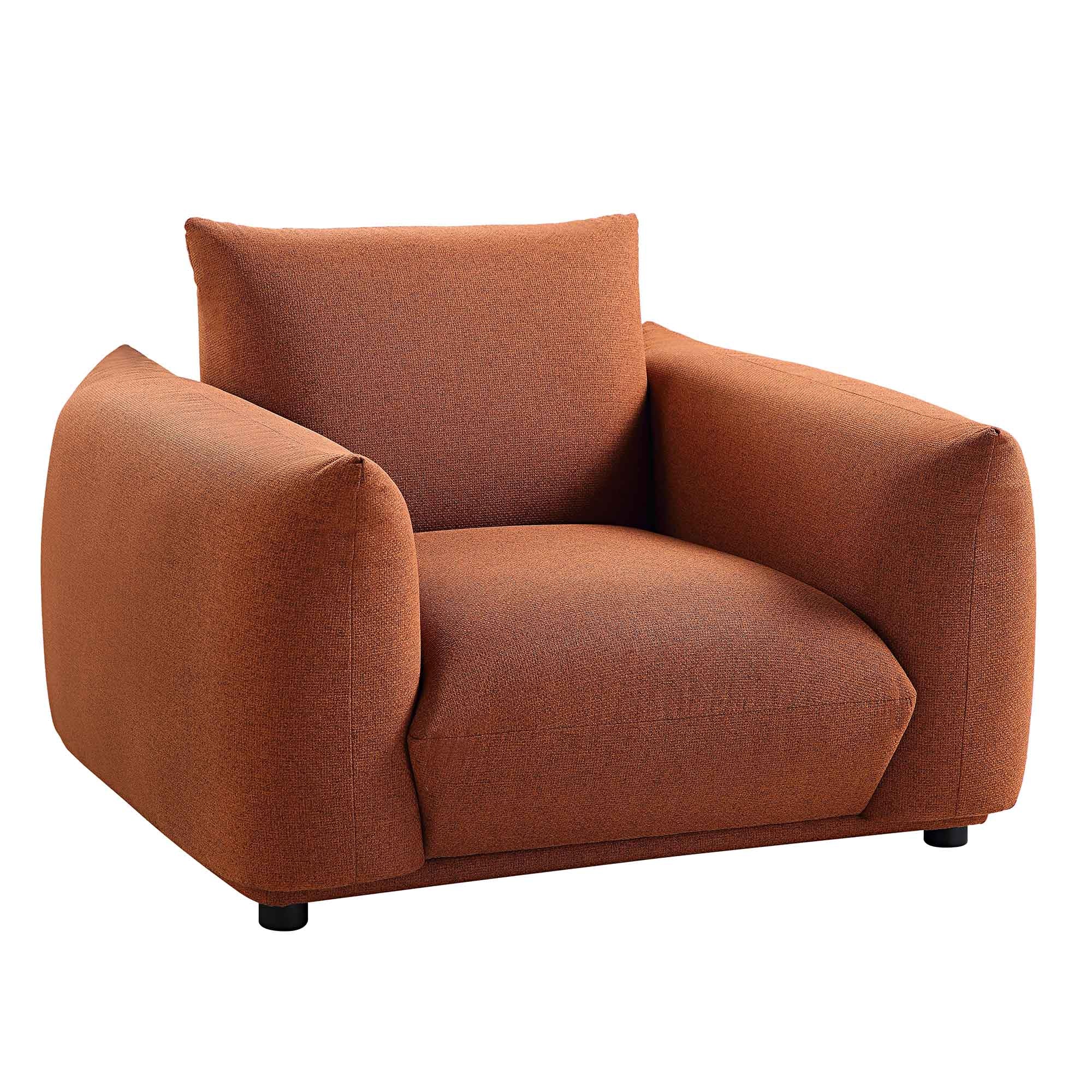 Armchair, Terracotta Fabric