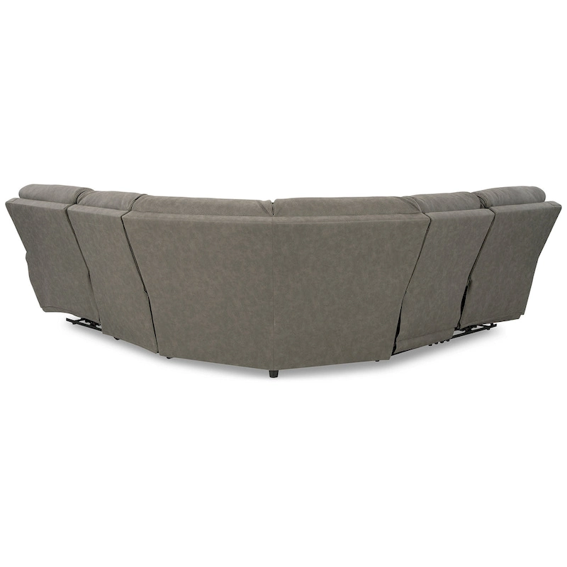 Signature Design by Ashley Starbot Gray 5-Piece Power Reclining Sectional - 131W x 131D x 42H