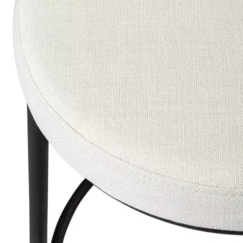 Maven Lane Stella Backless Metal Counter Stool with Fabric Upholstered Seat 26