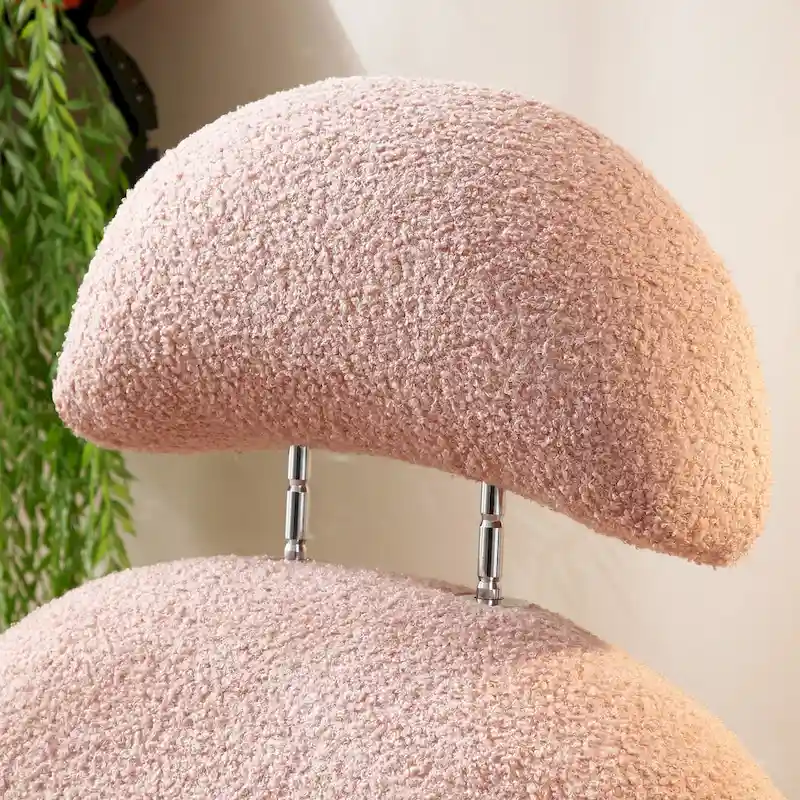 Sherpa Fabric Upholstered Rocker Glider Chair