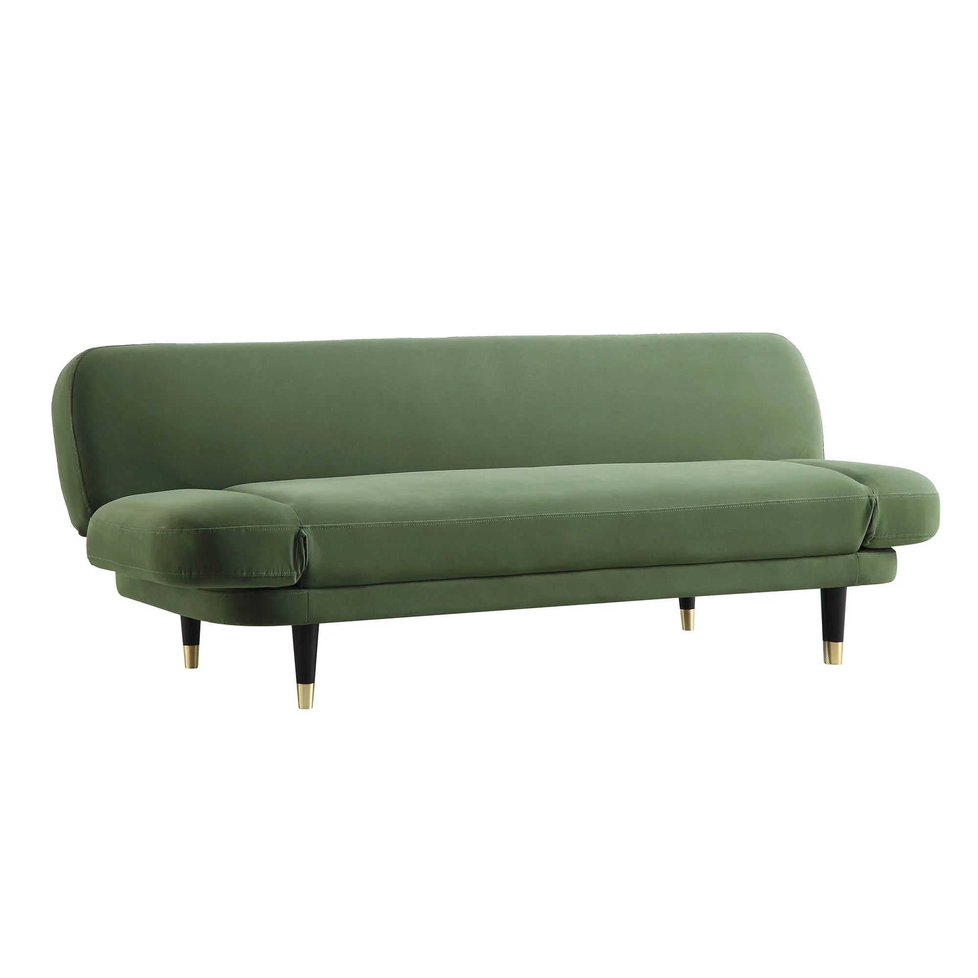 2-Seater Sofa Bed, Moss Green Velvet