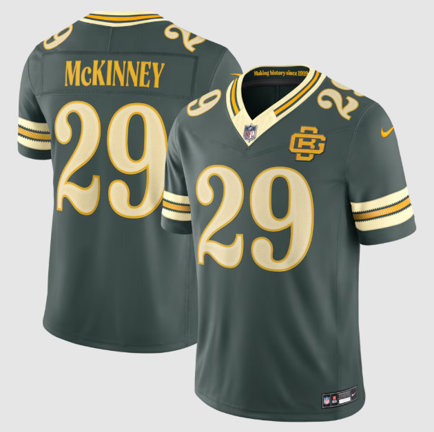 Green Bay Packers Xavier McKinney Green 2026 Rivalries Collection Stitched Limited Jersey