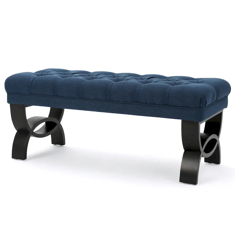 Scarlette Tufted Fabric Ottoman Bench by Christopher Knight Home - 41.00 L x 17.25 W x 16.75 H