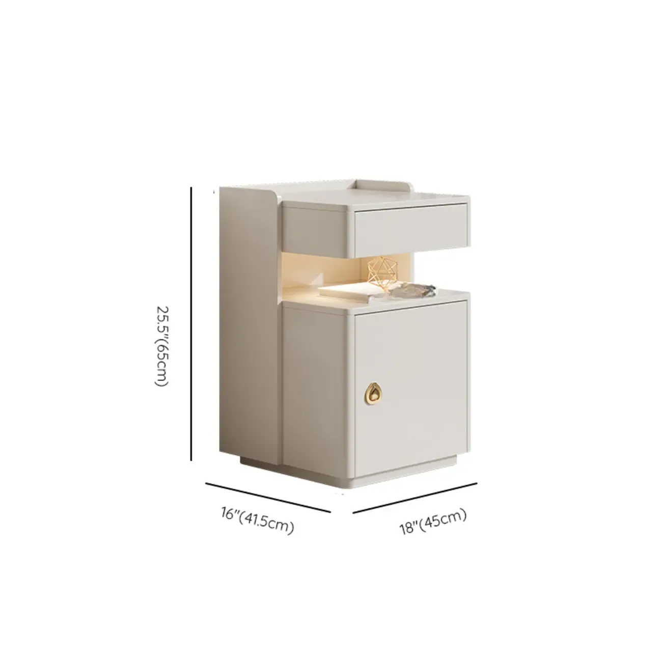 Multi-functional Nut-Brown Wood Lighting Smart Nightstand