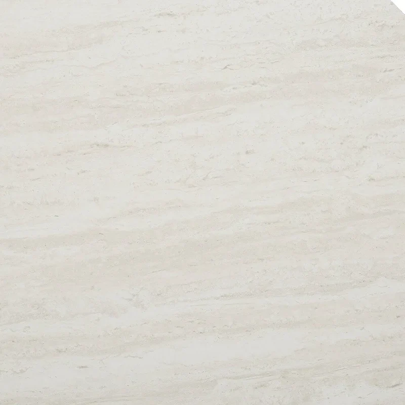 Henderson Modern Faux Marble Round Coffee Table with Gold Geometric Base