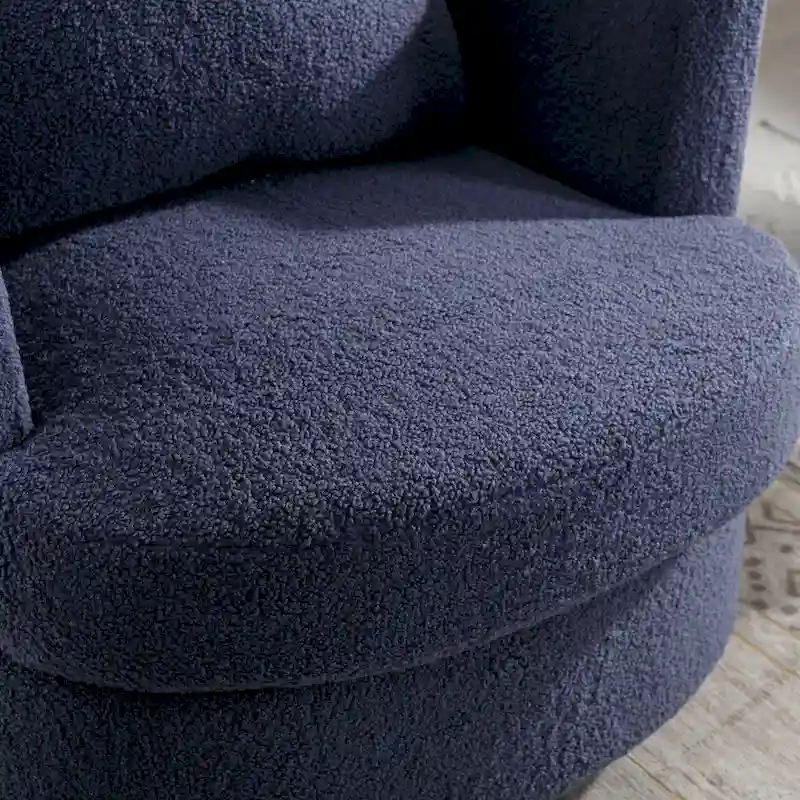 Modern Upholstered Swivel Barrel Chair(Set Of 2)