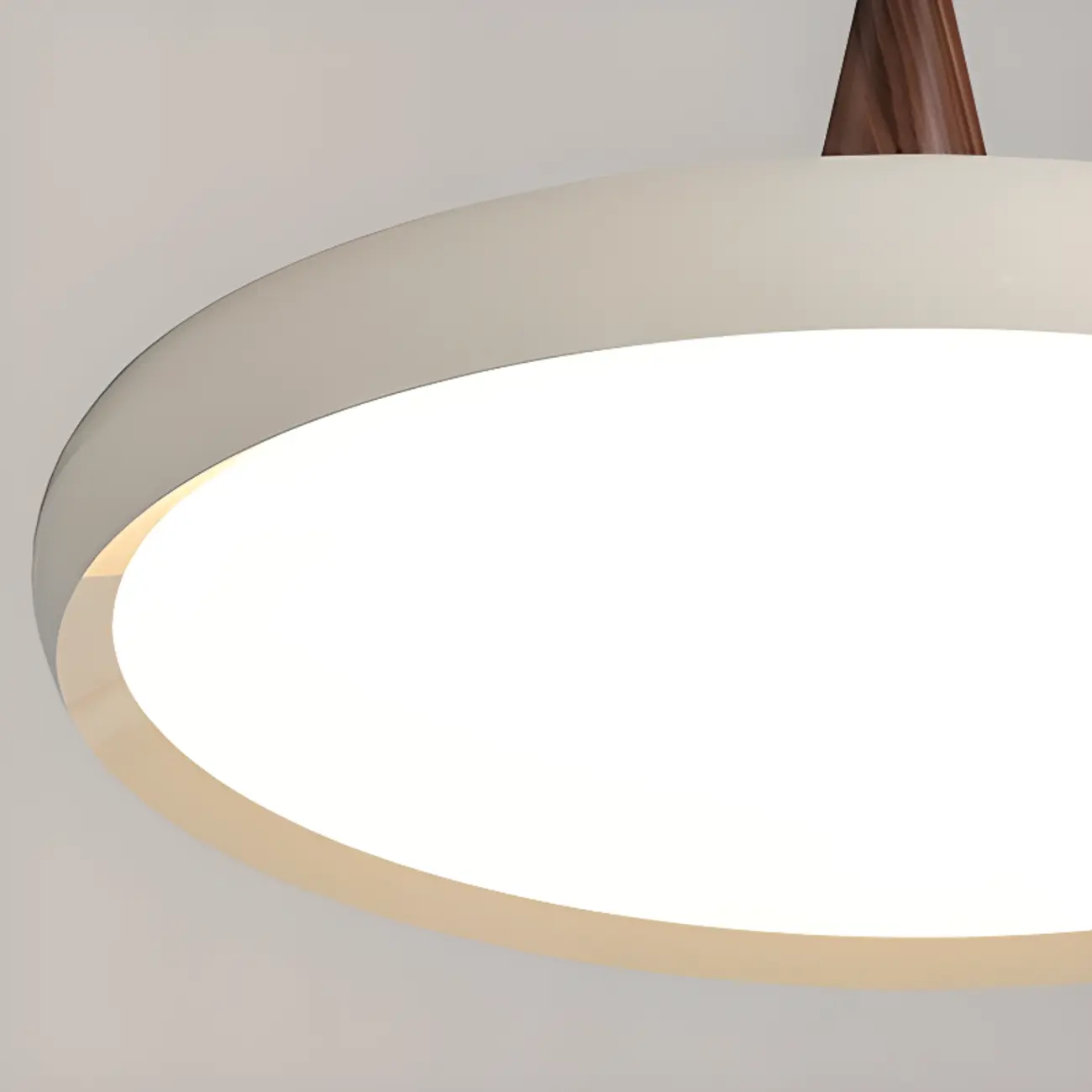 Modern Geometric Cream Acrylic Pendant Light with Multi Dimming