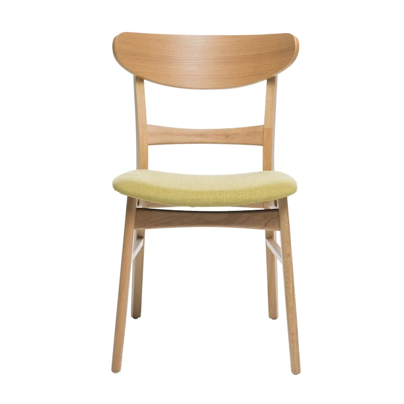 Idalia Fabric and Rubberwood Rectangular Wood Dining