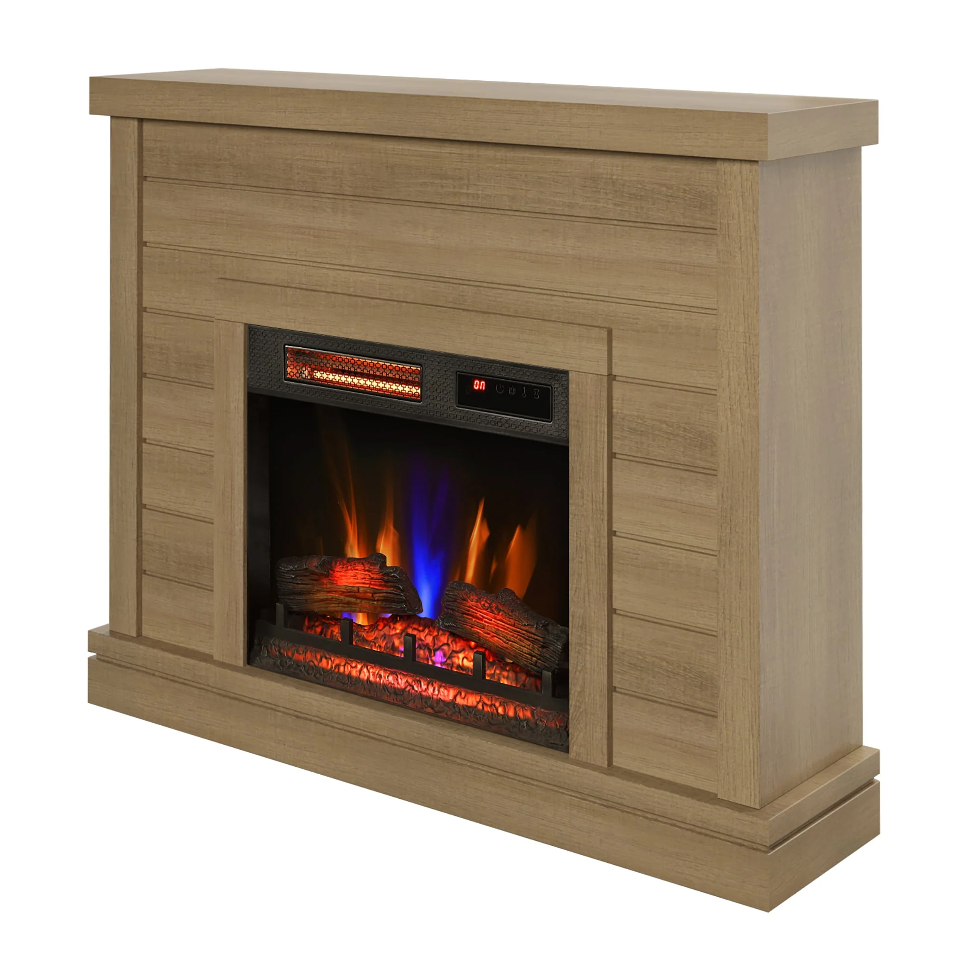 duraflame? Farmhouse Shiplap Electric Fireplace Wall Mantel