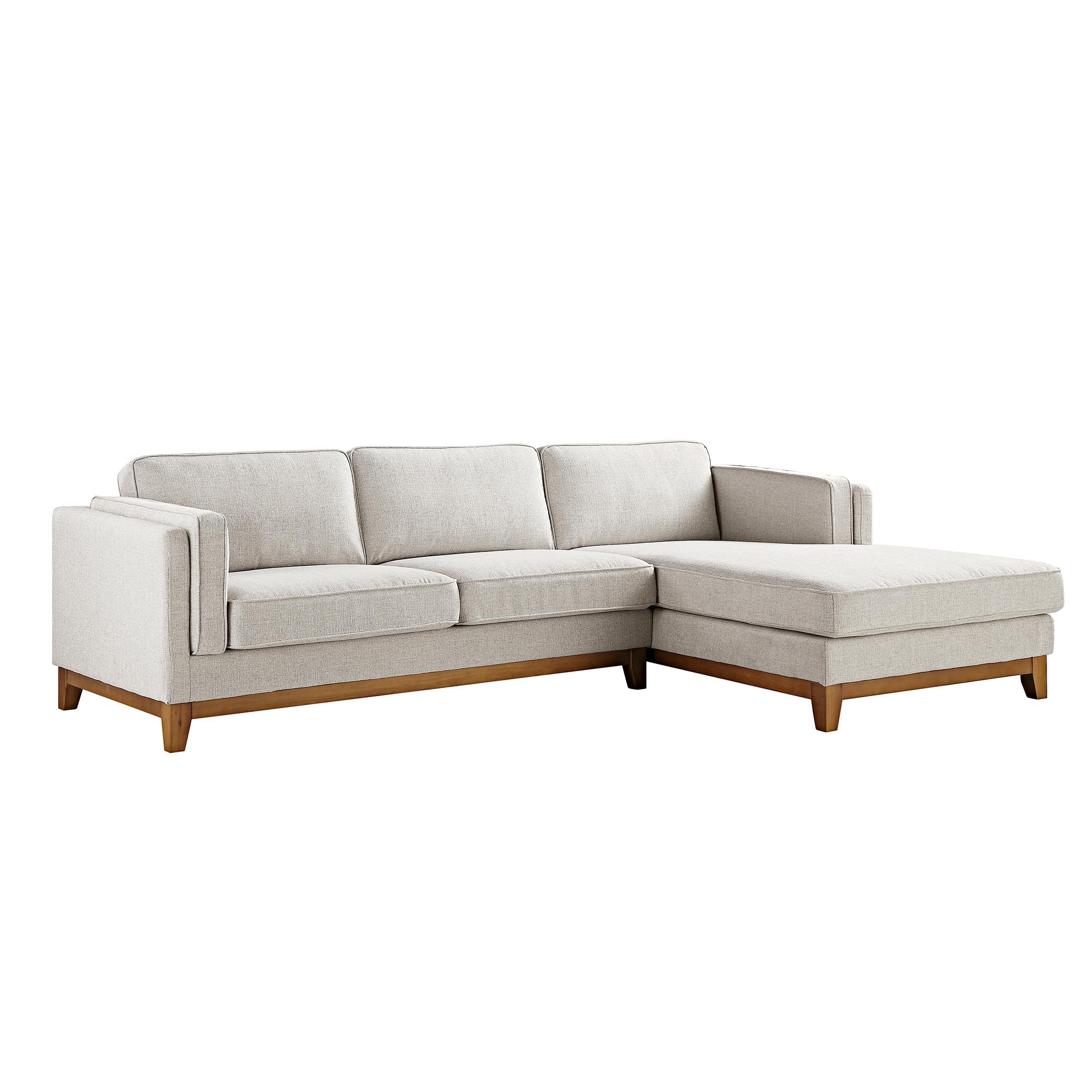 Woven Fabric Sofa, Grande Chaise Sofa Right Hand Facing