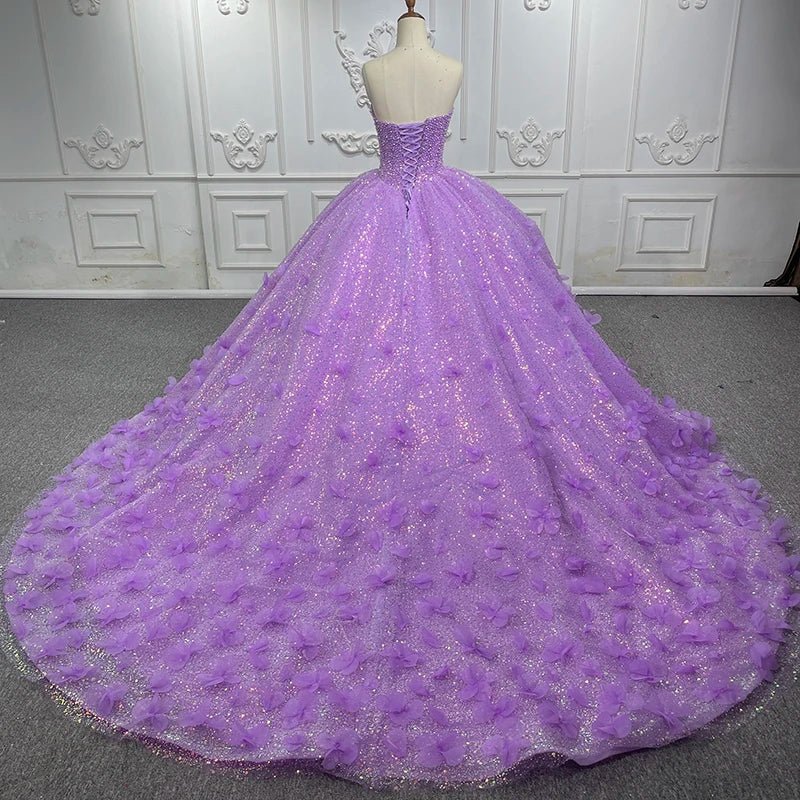 Quinceanera Dress Beading Appliques Strapless Sweetheart Ball Gown