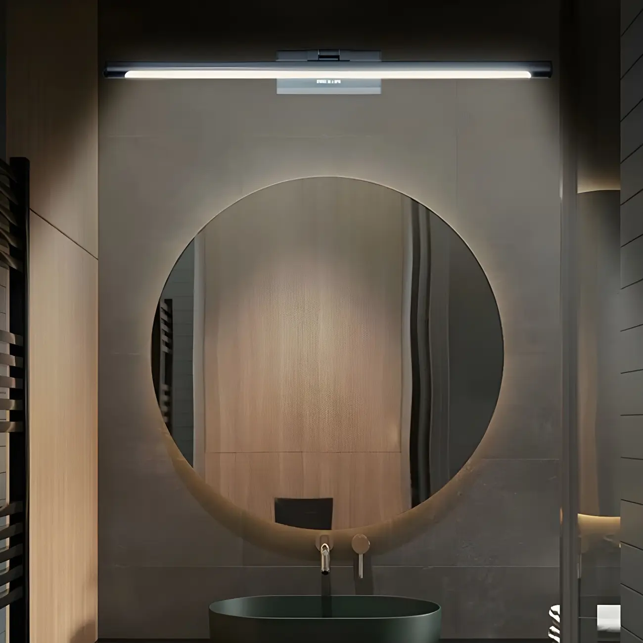 Modern Geometric Linear Vanity Light with Integrated LED
