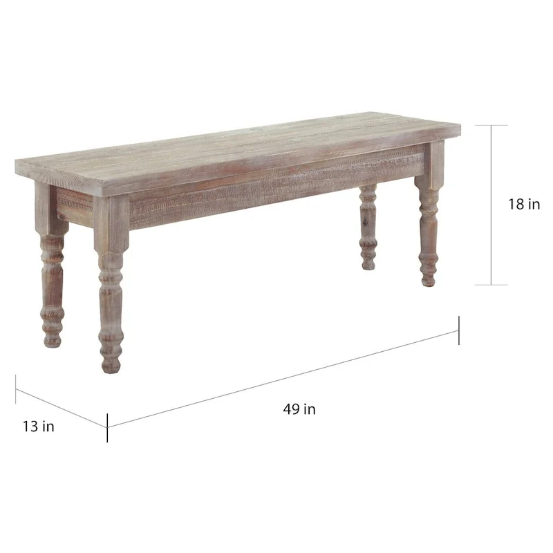Grain Wood Furniture Valerie Solid Wood Dining Bench