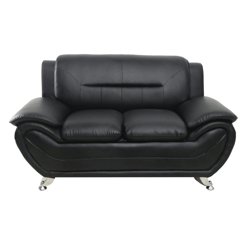 Michael Segura Bonded Leather Upholstered Loveseat