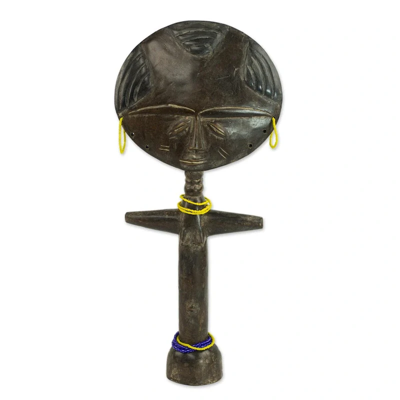 Novica Handmade Mansa Woman Wood Fertility Doll