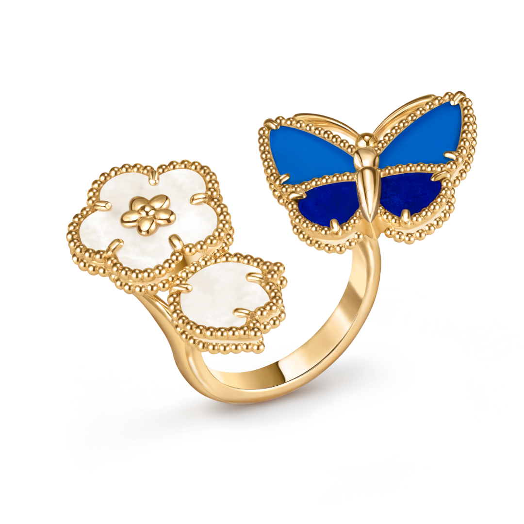 VCR017 Van cleef Lucky Spring Butterfly Finger ring - ccjewelryacc
