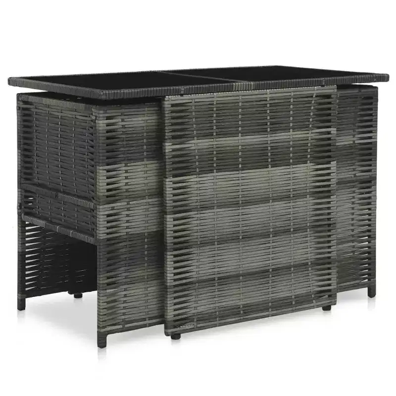 vidaXL Garden Dining Set Grey and anthracite