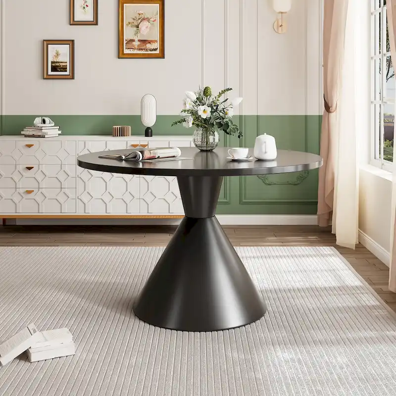 Round High Gloss Dining Table