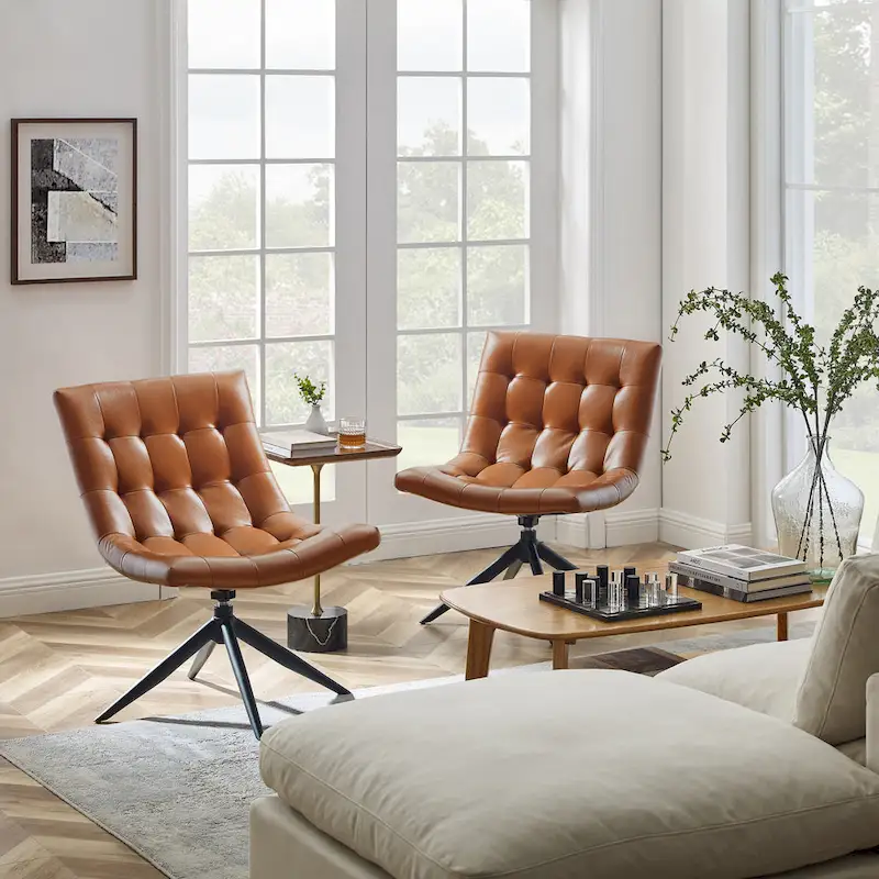 Art Leon Swivel Home Office Accent Chair