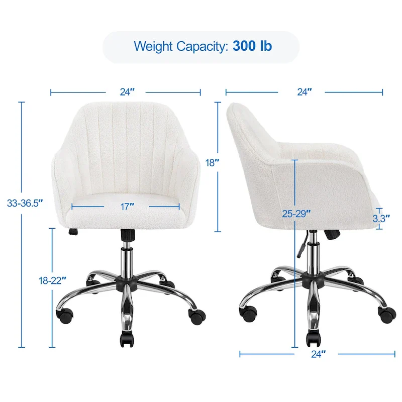 Height-Adjustable Swivel Office Chair