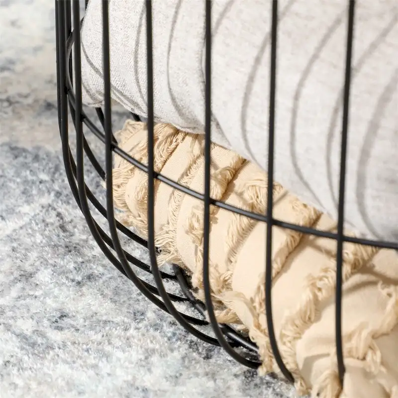 Nesting Coffee Tables with Steel Body and Removable Top (Set of 2)