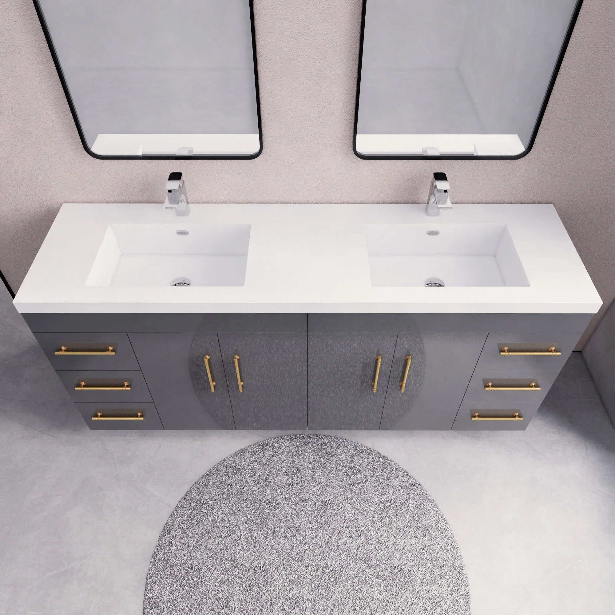 Eliza 72'' Freestanding Vanity with Double Sink