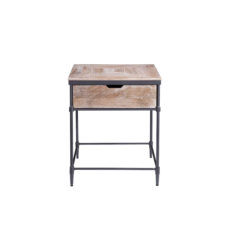 Fenway Mango Solid Wood Top Square End Table