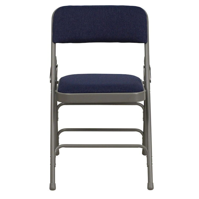 4 Pack Curved Triple Braced & Double Hinged Metal Folding Chair
