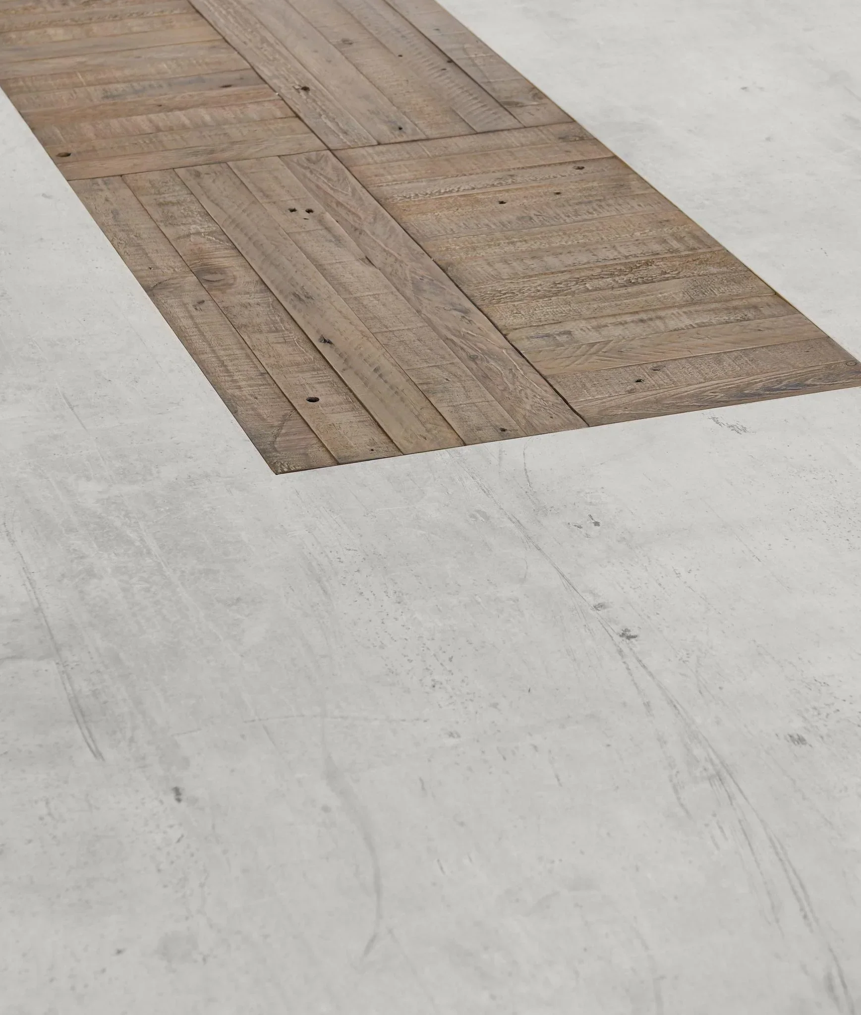 Grange Reclaimed Pine 94 Dining Table - Natural/Antique White