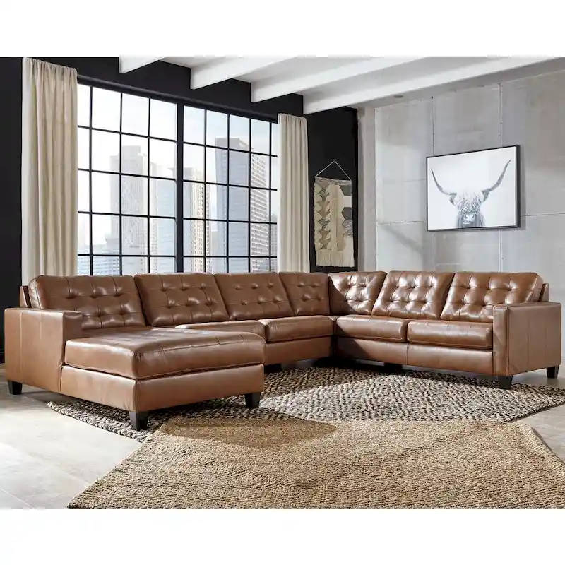 Baskove Brown Sectional Sofa