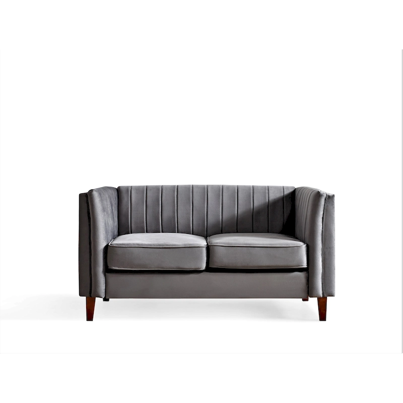 Line Tufted Square Design Loveseat