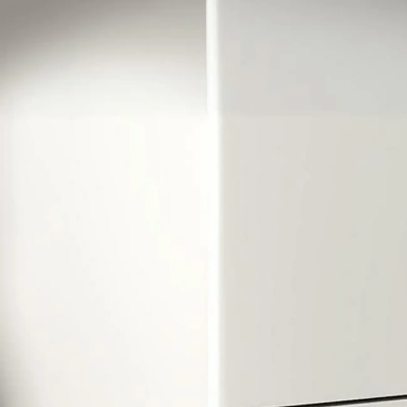 White Wood High-Gloss 2-Drawer Nightstand with Sphere Legs