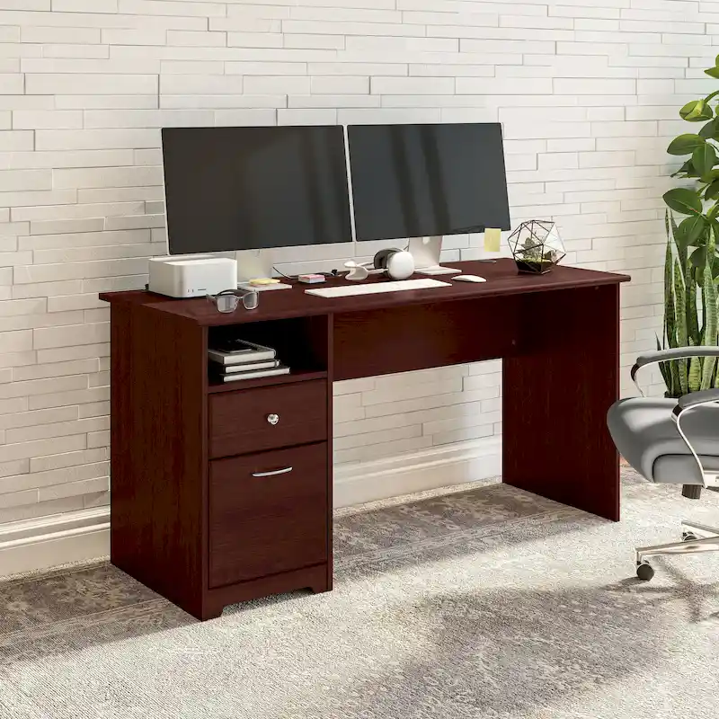 Bush Furniture Cabot 60W Computer Desk with Drawers and Storage