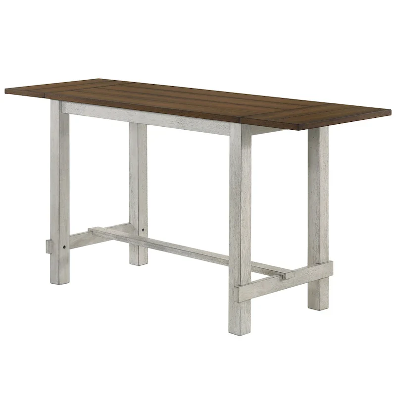 Farmhouse Wood 5-Piece Counter Height Dining Table and Stool Set