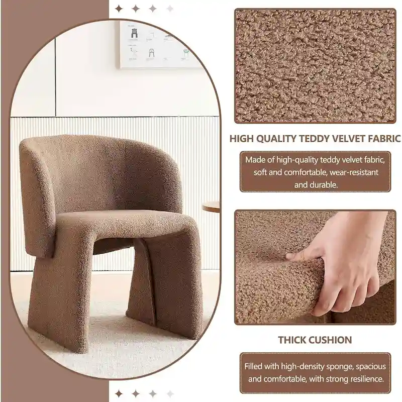 Howtai Barrel Dining Sofa Chairs Upholstered-Fully Wrapped