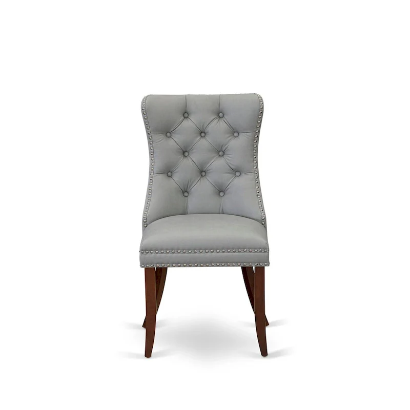 East West Furniture Dining Set Consists of a Rectangle Wooden Table and Upholstered Chairs, Mahogany (Pieces Options)