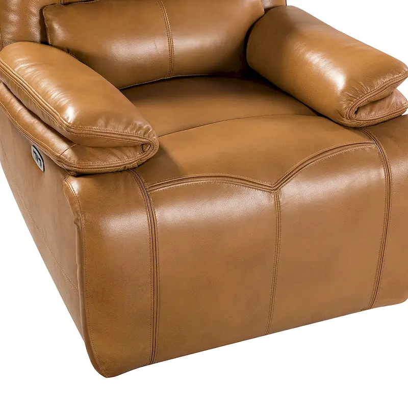 Mercedes Genuine Leather Power Recliner with Cushion Padded