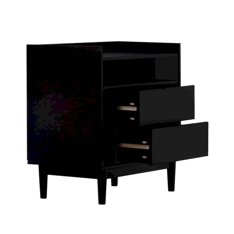 Middlebrook Modern Gallery Top Solid Wood Nightstand