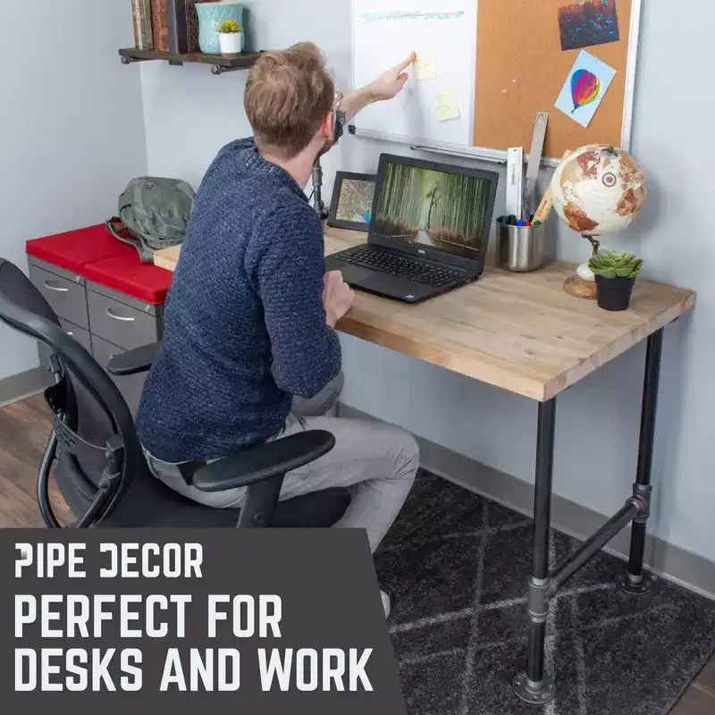 Pipe Decor 3/4 in. H Pipe Desk Support Leg - 1 Leg