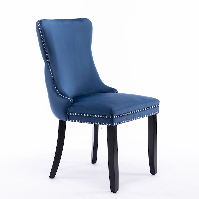 A&A Furniture Upholstered Wing-Back Dining Chair