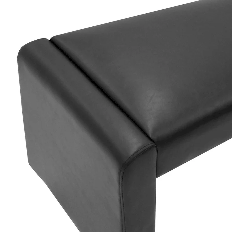 Modern Faux Leather 47 Waterfall Bench