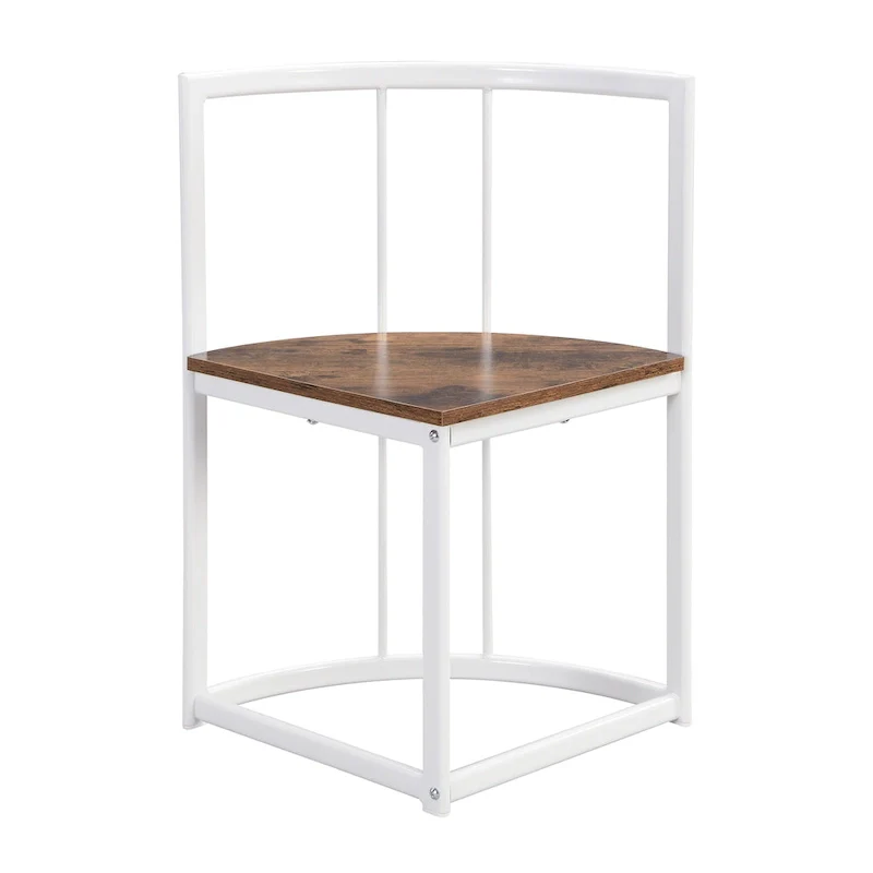 Modern 7-Piece Metal Frame Dining Table Set with Half-Round Table & 6 Chairs