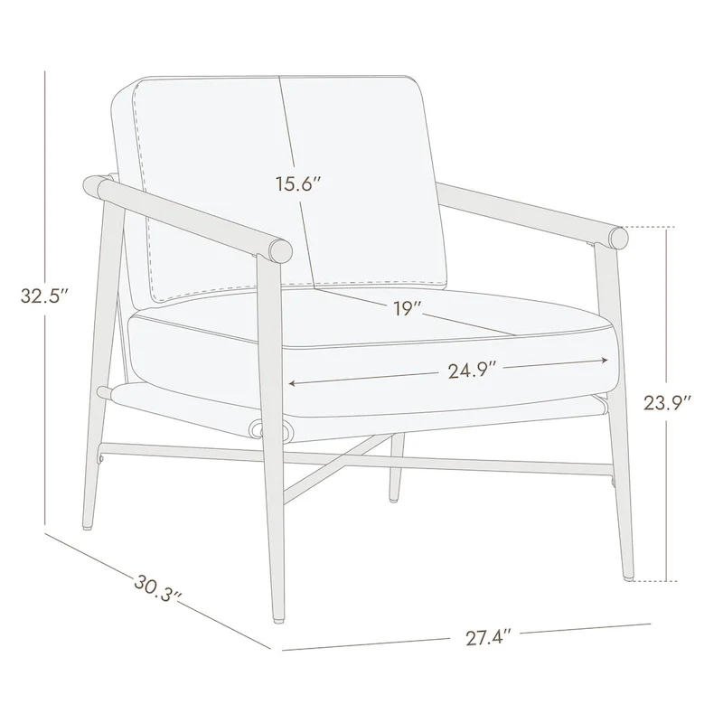 Mid Century Modern Upholstered Accent Chair