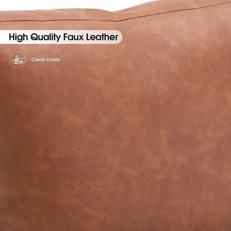 MCombo Modern Accent Chair with Upholstered Cushion, Faux Leather HQ304