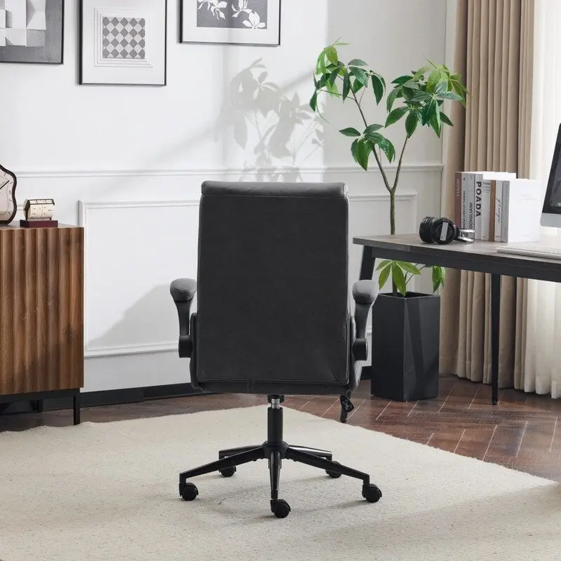 28W Mid-Back Swivel Office Chair Task Chair With Adjustable Arms - N/A