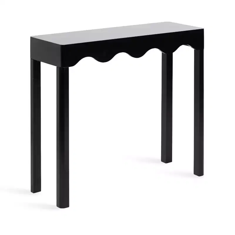 Kate and Laurel Maida Wood Console Table, 32x12x31, Black