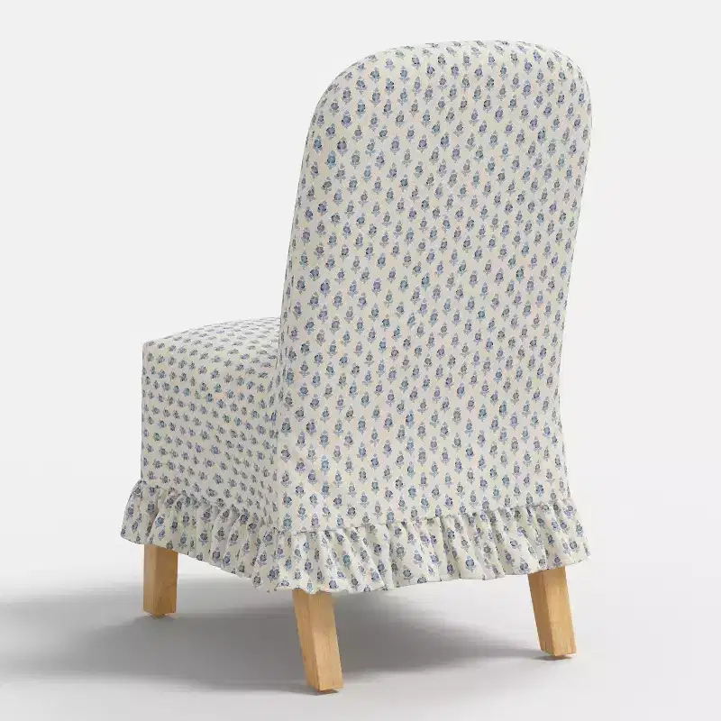 Rounded Back Slipcovered Dining Chair with Ruffle - Threshold