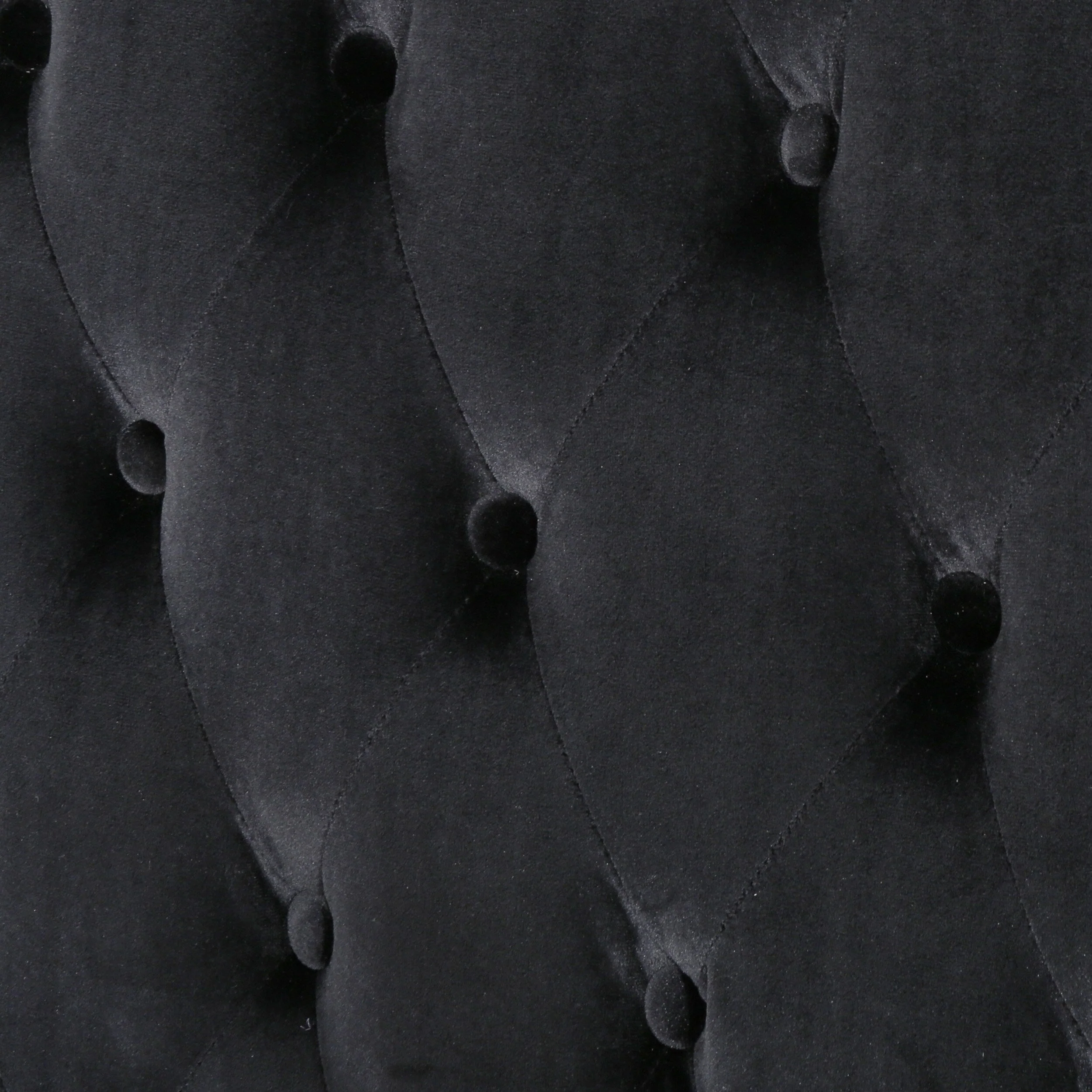 Black Velvet Button Tufted High Wingback Loveseat Sofa